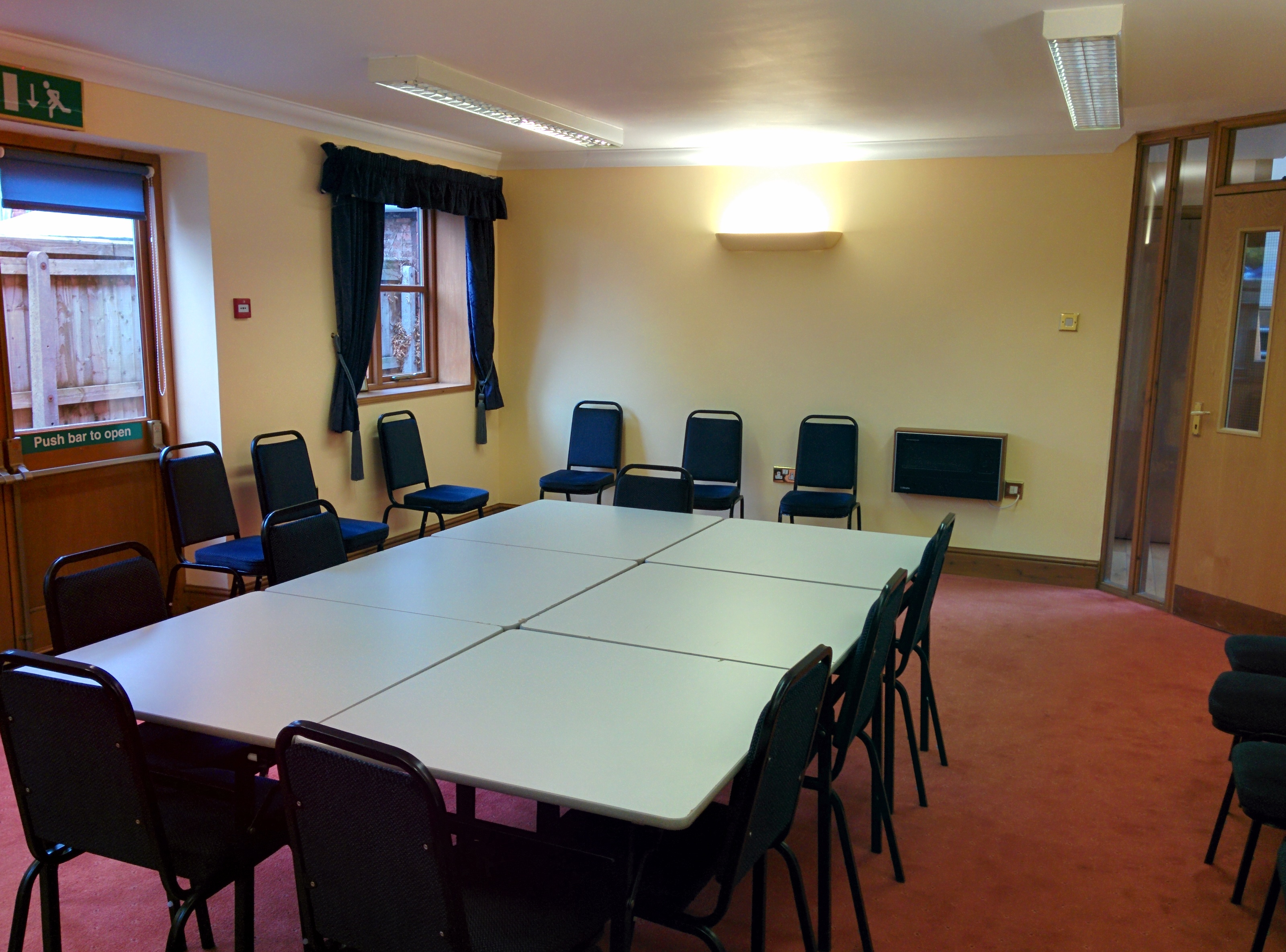 The meeting room at Dymock Parish Hall.